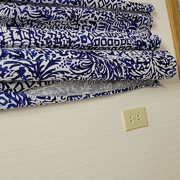 Lilly Pulitzer XS Kerri Blue and White Patterned Maxi Dress 100% Pima Cotton - Picture 7 of 8